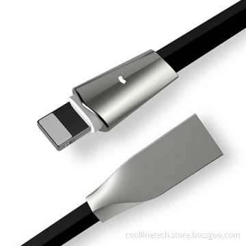 Zinc Alloy USB Cable with LED Indicator Light, USB A to Lightning Cable / Micro USB Cable / Type C Cable, Fast Charging and Data